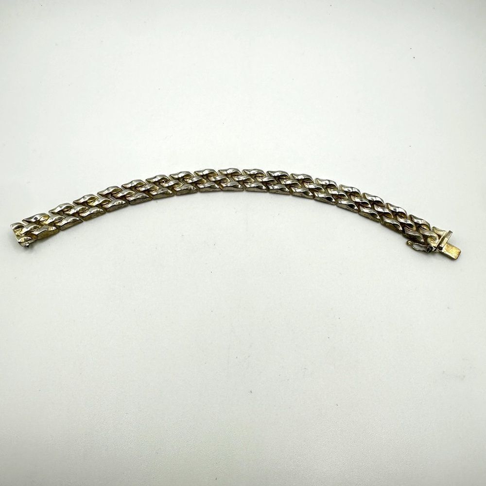 7" solid sterling silver, thick 10mm bracelet‎ stamped 925 italy!